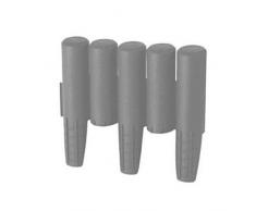 Prosperplast IPAL5 Palizzata Recinzione Giardino 2,7 m di plastica, Colore: Grigio