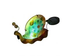 Trans Continental Group - Lampada da Giardino a LED, a energia Solare, a Forma Lumaca, Colori cangianti: Giallo/Verde