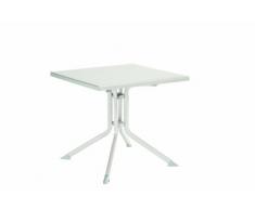 Kettler Tavolo pieghevole, 80 x 80 cm, Bianco/Bianco