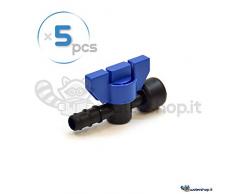 WaterShop 18563-2-B-U 5 Pz. Valvola per Irrigazione Tubo ø 20x1/2 Femmina, Blu