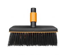 Fiskars Scopa a doppie setole, Testa della scopa, Larghezza: 26 cm, Setole in plastica, Nero/Arancione, QuikFit, 1001417