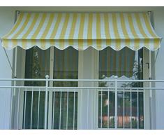 Angerer Tenda a Righe in polietilene, Colore: Giallo