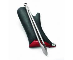 Kitchen Grips - Kit di Guanto e Pinza da Barbecue, 40 e 41 cm, in Acciaio Inox