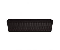 Emsa 515026 Fioriera per balcone, lunghezza 75 cm, sistema di autoirrigazione, moka, Casa Mesh