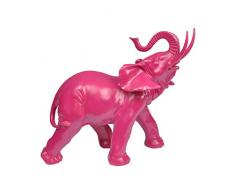 Homea Giardino 5DEJ1130BC - Statuina Decorativa a Forma di Animale, Elefante in Resina, 37,5 x 30,5 x 16 cm