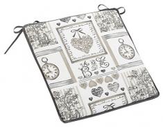 Best Cuscino per Sedia con Lacci, Multicolore, 40 x 40 x 3 cm, 4411772