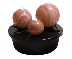 Primrose Ambiente - Fontana Decorativa in Rovere, 3 Sfere con Illuminazione a LED