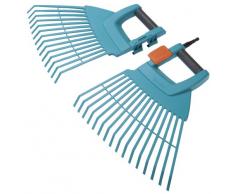 Gardena Scopa a ventaglio in plastica combisystem XXL vario: Rastrello da giardino largo per raccogliere foglie e residui, larghezza 77 cm (3107-20)