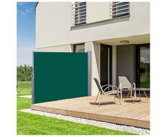 Nemaxx SCA200 Frangivento Tenda Laterale Verde Tendino 200x300 cm Telaio Verde cassoneto Grigio