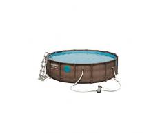 Power Steel Swim Vista Series Piscina Oblo, Cm. 488X122, Capacita 19480 L, Filtro 5678 L/H,Cartuccia 58476 L/H.