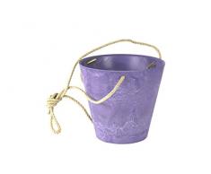 Artstone Vaso da fiori Portafiori da parete Claire, resistente al gelo e leggero, Viola, 17x15cm
