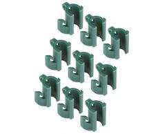 Windhager Multi-Clips für Rankhilfen 07278-Clip Multipli per tralicci, Supporto per Rete da Giardino, 9 Pezzi, 11 mm, Verde