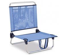 Eredu 835/TXB - Sedia da Spiaggia, con Tasche e impugnature, in Alluminio, 54 x 50 x 63 cm