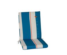 EDENIA Seduta di Poltrona, San Remo, Blu Laguna/Bianco, 89 x 40 x 6 cm, 009749