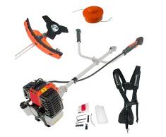 Nemaxx MT22 2in1 Decespugliatore a benzina - Multifunzione 52 cc e 3 CV di potenza a due tempi - Taglia-erba (Bobina con filo di nylon) e potatore (3-lama metallica di 3 denti) in un unico dispositivo! - Qualità certificata TÜV