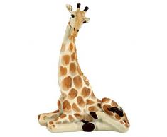 Design Toscano Zari la giraffa che riposa Decorazione Africana Statua da giardino, poliresina, a colori, 51 cm