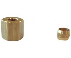 Dolcevita BBQ DLV02 Dado in Ottone M10X1 Gas e Ogiva Bicono, Diametro 6, 22x11x6.5 cm