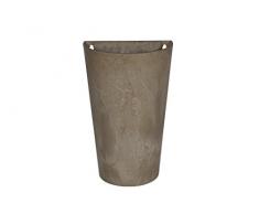 Artstone Vaso da fiori Oggetto da parete Claire, resistente al gelo e leggero, Taupe, 30x18x49cm