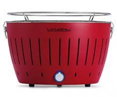Lotusgrill LG G34 RD Barbecue da Tavolo Ca Carbonella, Rosso, 35x26x23.4 cm