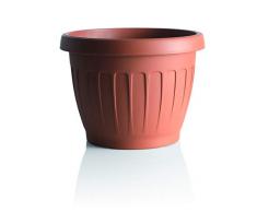 Vaso, fiori di terra, in resina, color cotto, Ø 35 cm