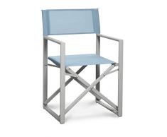 Best 94220225 2 Pezzi del Regista Insieme Sedia Messina, Crema/Azzurro