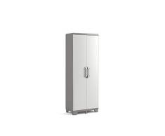 Keter Tidy Armadio Alto, Grigio Scuro/Grigio Chiaro, 68 x 39 x 182 cm