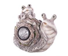 Ldk Garden Lampada Solare Lumaca e Rana Esterna Fantasia