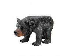 Design Toscano JQ7179 Sgabello Scultura Orso Nero, 21.5x49.5x28 cm