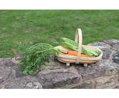 Greenkey Garden & Home Small Garden Trug Piccolo Carrello da Giardino, in Legno