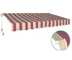 GARDEN FRIEND T1372011/E Tenda Barra Quadra profondità 200 cm, Lunghezza 250 cm, Rosso, 250x15x18 cm