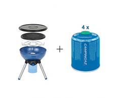 Campingaz Party Grill 200 Fornello con 4 cartucce CV 470 Plus, fornello e barbecue da campeggio portatile