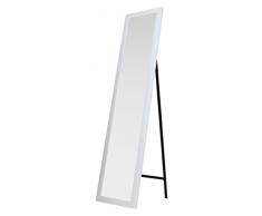 King Home S1710527 Specchio da Pavimento con Cornice, Bianco, 30X150H