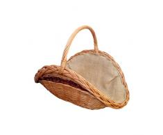 Kamino-Flam Cesto Vimini Portalegna Riviste, Legno, Beige, 65x40x40 cm, 2 unità