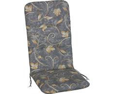 Angerer Cuscino per Sedia 50 x 120 cm, Design Magonza Grigio (Senza Sedia)