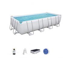 Bestway Piscina Power Steel Rettangolare CM. 488X244X122 FUORITERRA, Colore