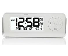 Technoline WT 498S Orologio Radio, Bianco, 18.8x4.2x7.2 cm