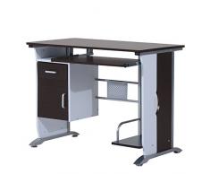 HOMCOM Scrivania Porta PC Computer da Ufficio con Cassetto Legno 100 × 52 × 75cm