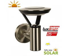 Luxform Perpignan - Lampada da Parete a LED Solare, Colore: Argento