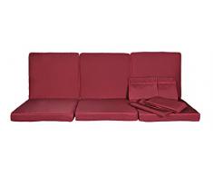 GREENBEE by Stiliac 4 posti Set Cuscino Dondolo 4posti, Rosso