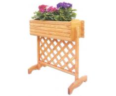 EV POPE074081000 Portavaso Fioriera in Legno pensile grigliato 74x35x81 cm, 0 W, 0 V, Marrone