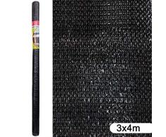 Ldk Garden - Rete di protezione da giardino in plastica nera, 4 x 3 m