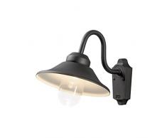 GnosjÃ¶ Konstsmide A+ - Lampada da parete per esterni, Alluminio, Nero, Integriert