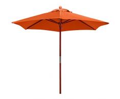 anndora® 21001VS - Ombrellone Standard, 2,1 m, Rotondo, da Giardino o Balcone, in Legno, 180 g/m², Calore a Scelta