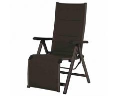 MWH Futosa Sedia Relax, Struttura in Alluminio, Tessuto, Grigio/Antracite