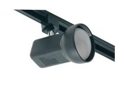 Oaks Lighting - Faretto orientabile da soffitto, Installazione su Barra a Scorrimento, Colore: Nero