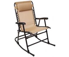 AmazonBasics - Sedia a dondolo pieghevole, Beige