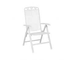 greemotion Sedia da giardino pieghevole “Toulouse” in acciaio reticolato, schienale regolabile in 5 posizioni, ca. 58 x 108 x 64 cm