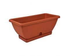 Blim Venezia fioriera con sottovaso, Marrone, 50 x 19 x 16 cm