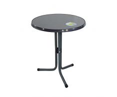 greemotion 127403.0 Tavolino Tavolo Tondo da Giardino, Nero, 60x60x70 cm