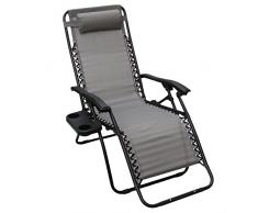Eurosan, Poltrona Relax, Struttura verkehrsschwarz, Tessuto Beigegrau, 95 x 65 x 14.5 cm, RBG